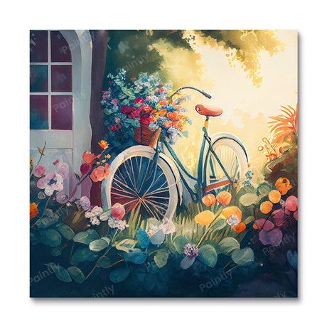 Bicycle Amidst Flowers (Diamond Painting) Diamond Painting kit