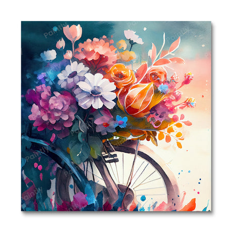 Floral Bicycle (Diamond Painting) Diamond Painting kit