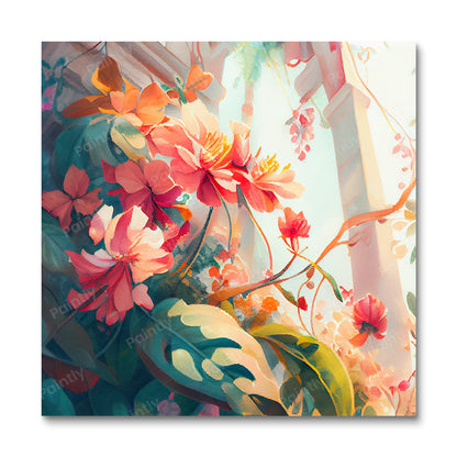 Vibrant Flowers II (Board Canvas)