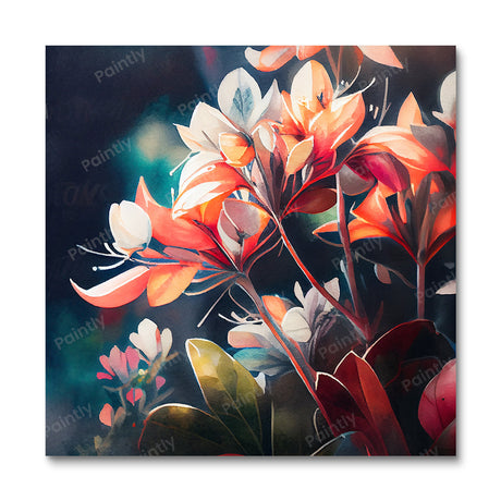 Vibrant Flowers IV (Board Canvas) Flowers Paint by Numbers kit