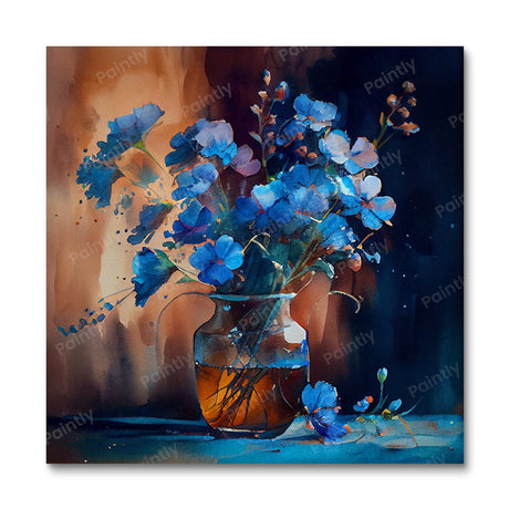 Blue Flowers in Vase II (Diamond Painting) Diamond Painting kit