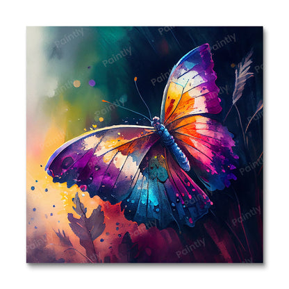 Vibrant Butterflies III (Board Canvas)