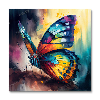 Vibrant Butterflies I (Board Canvas)