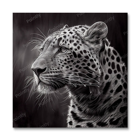 B&W Leopard I (Diamond Painting) Diamond Painting kit