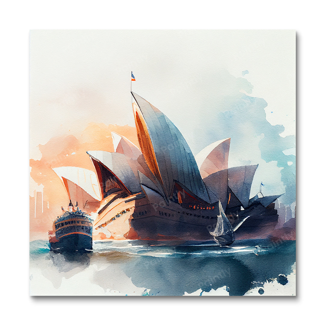 Opera House VI Paint by Numbers – Paintly Kits