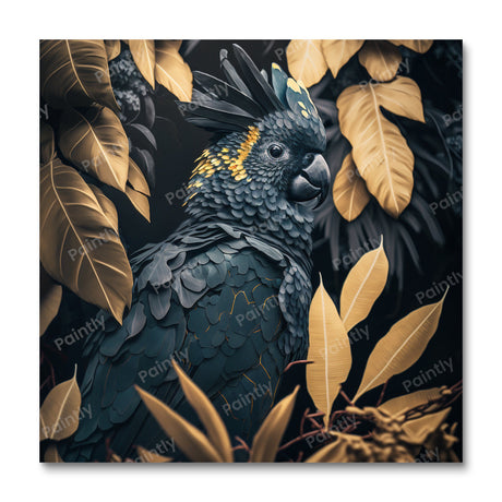 Matte Black Cockatoo I (Diamond Painting) Diamond Painting kit