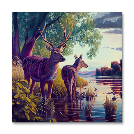 Deer by the River III (Diamond Painting) Diamond Painting kit