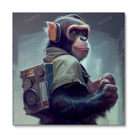 Jukebox Chimp (Diamond Painting) Diamond Painting kit