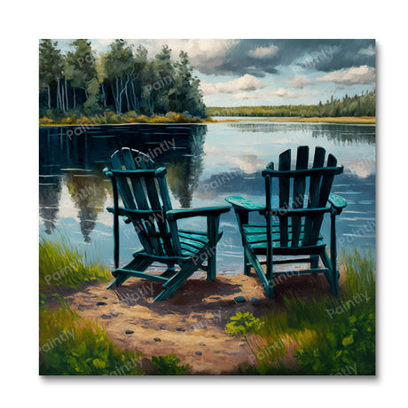 Chairs by the Lake IV (Diamond Painting) Diamond Painting kit