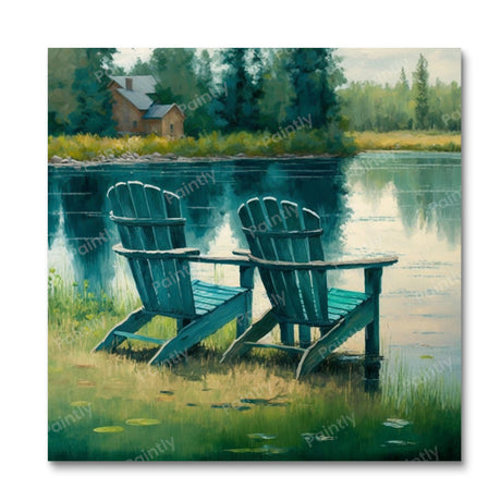 Chairs by the Lake VI (Diamond Painting) Diamond Painting kit