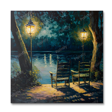 Chairs by the Lake IX (Diamond Painting) Diamond Painting kit