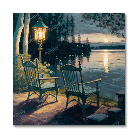 Chairs by the Lake VII (Diamond Painting) Diamond Painting kit