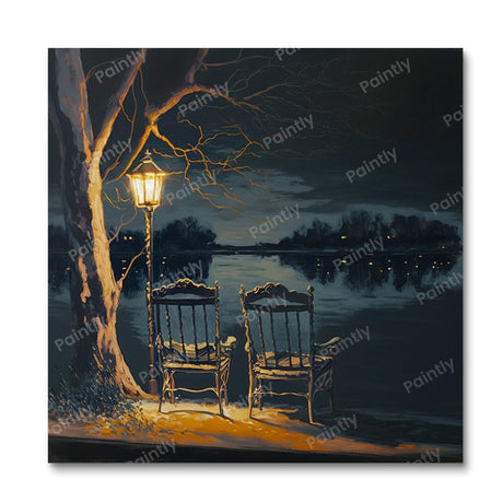 Chairs by the Lake VIII (Diamond Painting) Diamond Painting kit