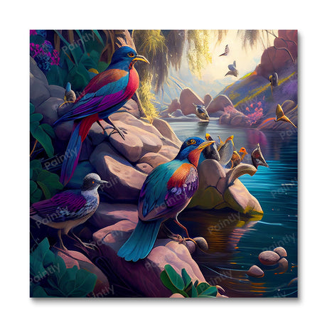 Birds by the River II Birds Paint by Numbers kit