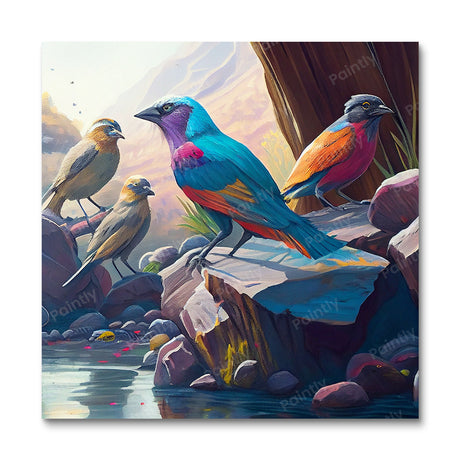 Birds by the River I Birds Paint by Numbers kit
