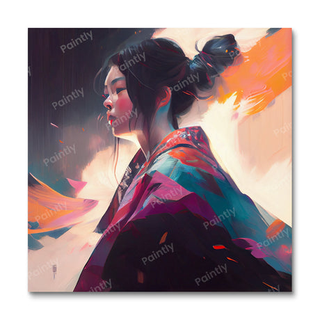 Vibrant Katsumi (Board Canvas) People Paint by Numbers kit