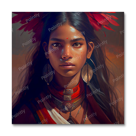 Red Indian Beauty (Diamond Painting) Diamond Painting kit