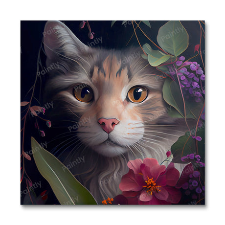 Floral Cat I by Kian (Diamond Painting) Diamond Painting kit