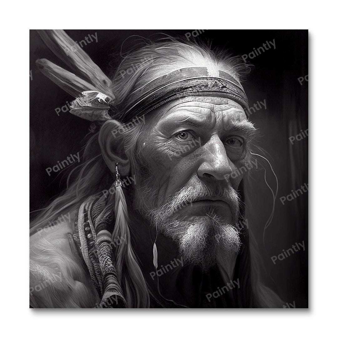 B&W Red Indian Leader
