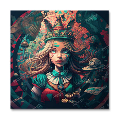 Trippy Alice in Wonderland II (Board Canvas)