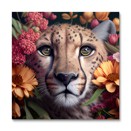 Floral Cheetah II by Kian (Diamond Painting) Diamond Painting kit