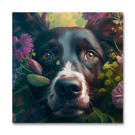 Floral Dog I by Kian (Diamond Painting) Diamond Painting kit