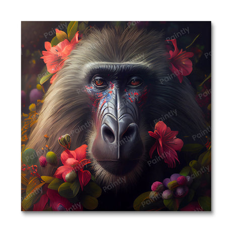 Floral Baboon III by Kian (Diamond Painting) Diamond Painting kit