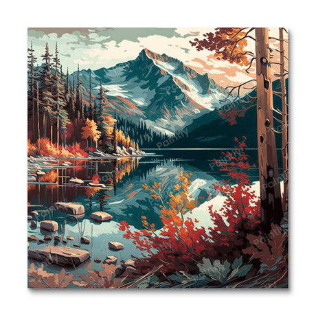 Tranquil Oasis (Board Canvas) Nature Paint by Numbers kit