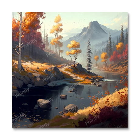 The Golden Autumn (Diamond Painting) Diamond Painting kit