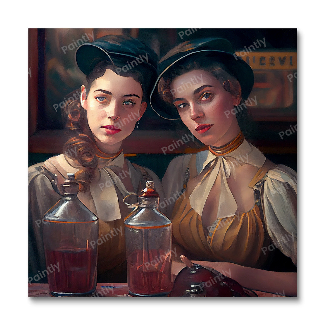 Vintage Gossip V (Board Canvas)