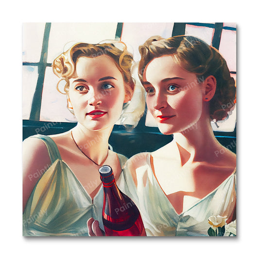 Vintage Gossip II (Board Canvas)