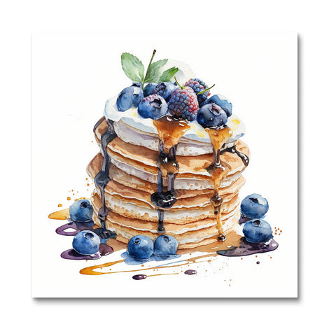 Pancakes with Blueberries II (Diamond Painting) Diamond Painting kit