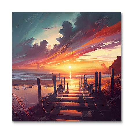 Dramatic Beach Boardwalk II (Diamond Painting) Diamond Painting kit
