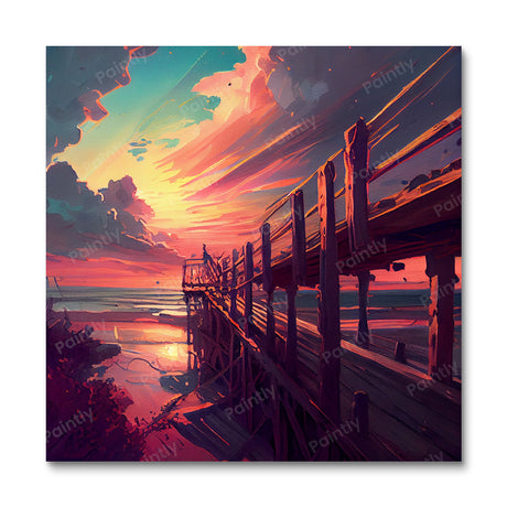 Dramatic Beach Boardwalk IV (Diamond Painting) Diamond Painting kit