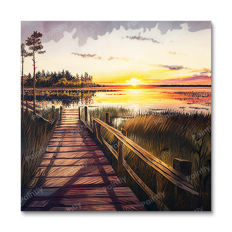 Marshy Boardwalk I (Diamond Painting) Diamond Painting kit