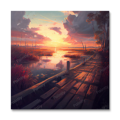 Dramatic Lake Boardwalk II (Diamond Painting) Diamond Painting kit