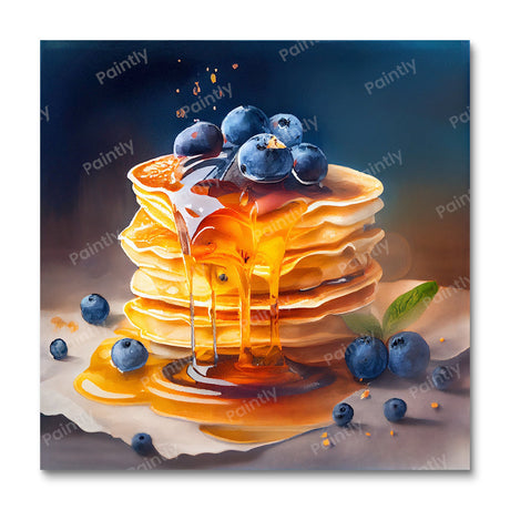 Pancakes with Blueberries I (Diamond Painting) Diamond Painting kit