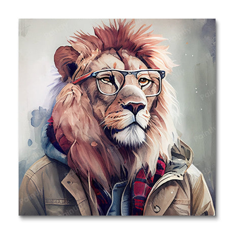 Hipster Lion I (Diamond Painting) Diamond Painting kit