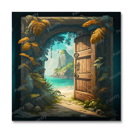 Tropical Paradiso (Board Canvas) Gateway to Paradise Paint by Numbers kit