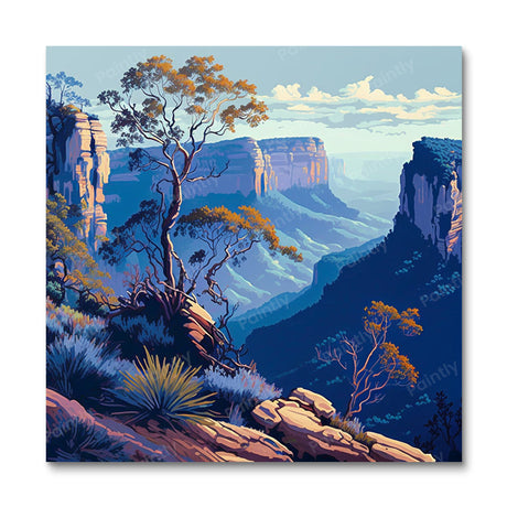 The Blue Mountains I (Diamond Painting) Diamond Painting kit
