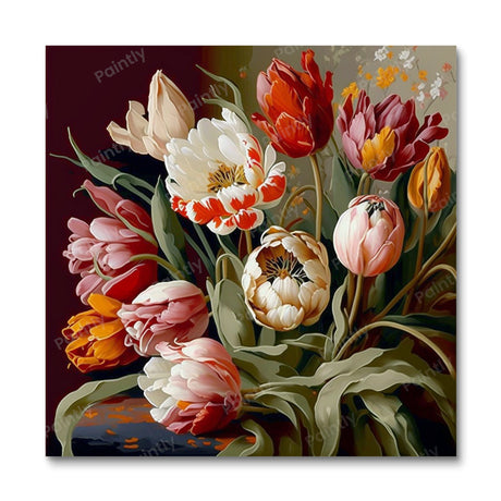 Tulips I (Board Canvas) Flowers Paint by Numbers kit