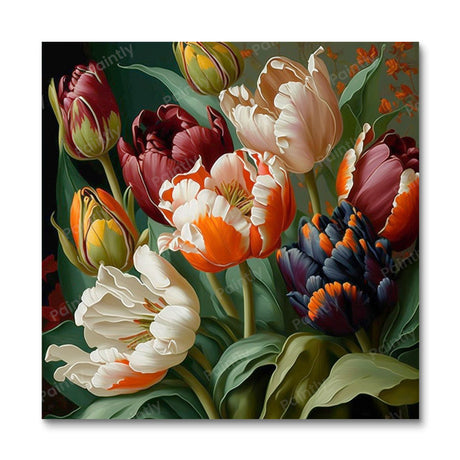 Tulips IV (Board Canvas) Flowers Paint by Numbers kit