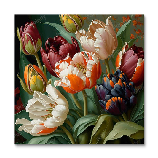 Tulips IV (Board Canvas)