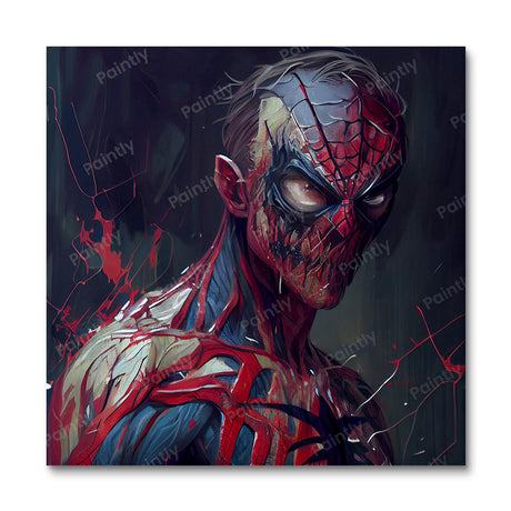 Zombie Spiderman (Board Canvas) Superheroes Paint by Numbers kit