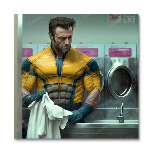 Wolverine at the Laundromat (Board Canvas)