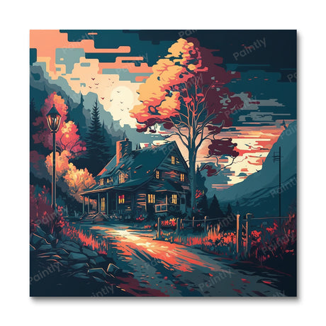 Cabin in the Woods (Diamond Painting) Diamond Painting kit