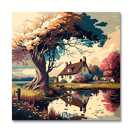 Autumn Cabin (Diamond Painting) Diamond Painting kit