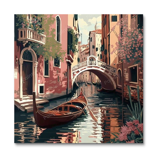 Venice Canal II (Board Canvas)