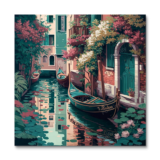 Venice Canal IV (Board Canvas)