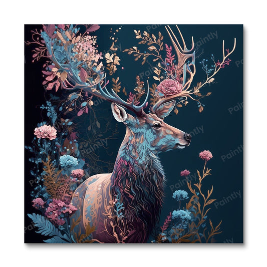 Floral Deer III